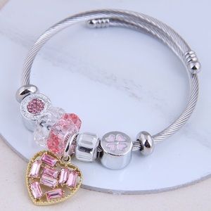 pink heart bracelet